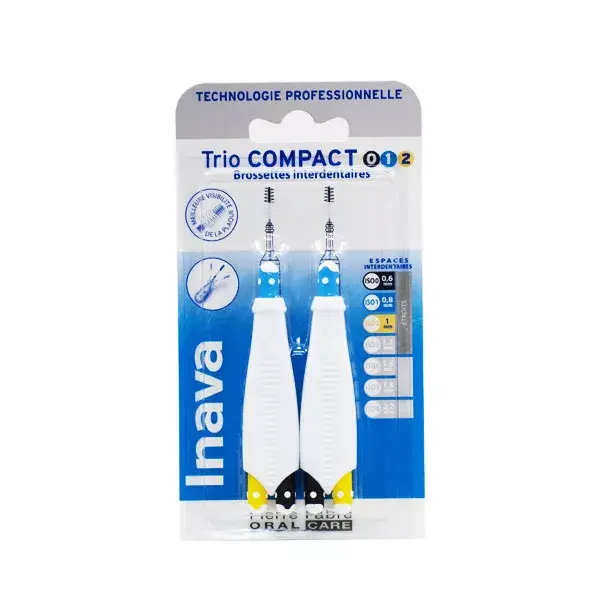 Inava Brossettes Trio Compact 0. 1. 2 Espaces Étroits 6 recharges