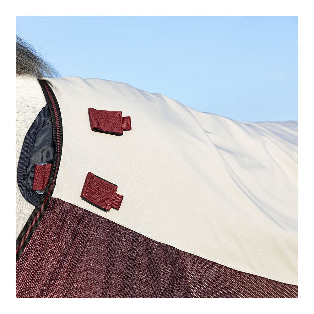 Horseware RAMBO SUMMER SERIES - Couverture + Doublure 100g + Couvre-cou grey/burg