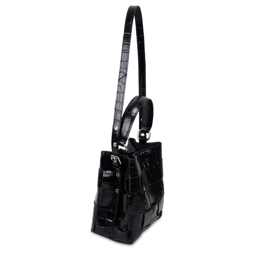 Núnoo Small Chiara Texas Braided Crossbody Taske, Black