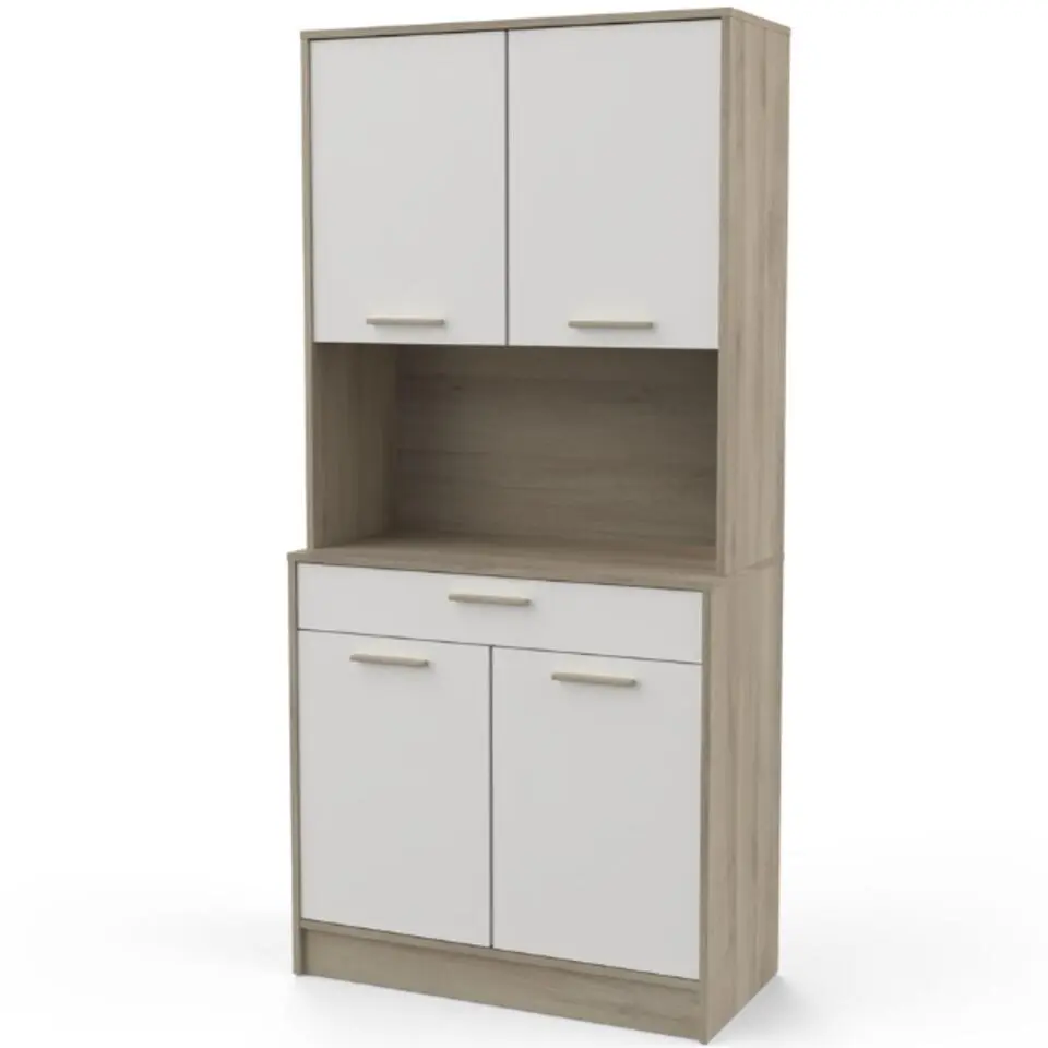 Buffetkast Romanie-Kronberg eik/mat wit