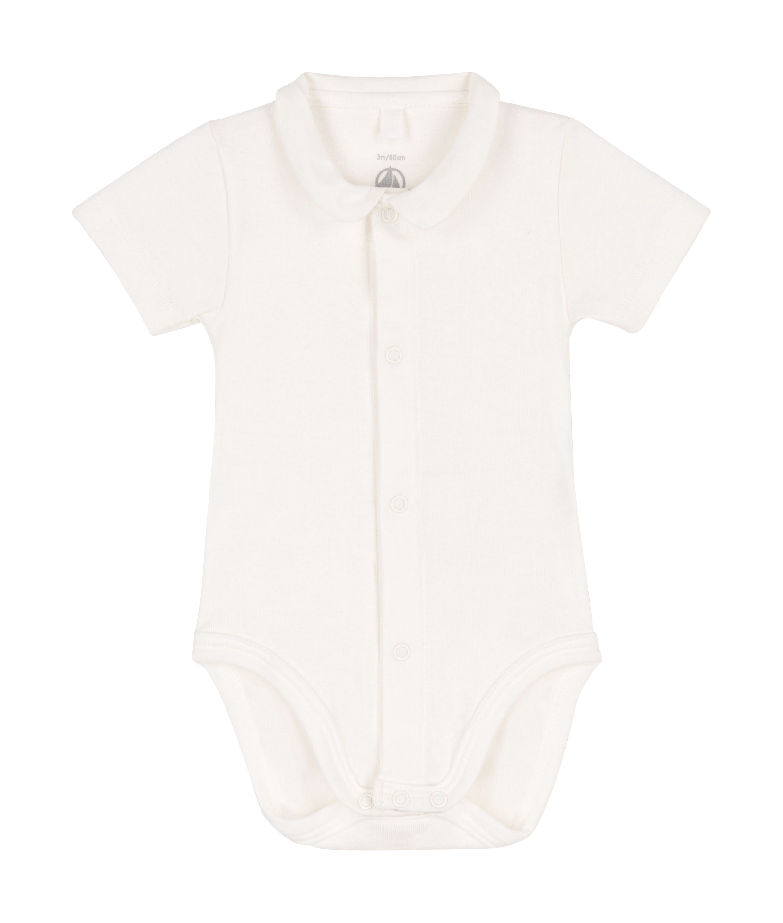 Body col claudine en coton bio | Blanc
