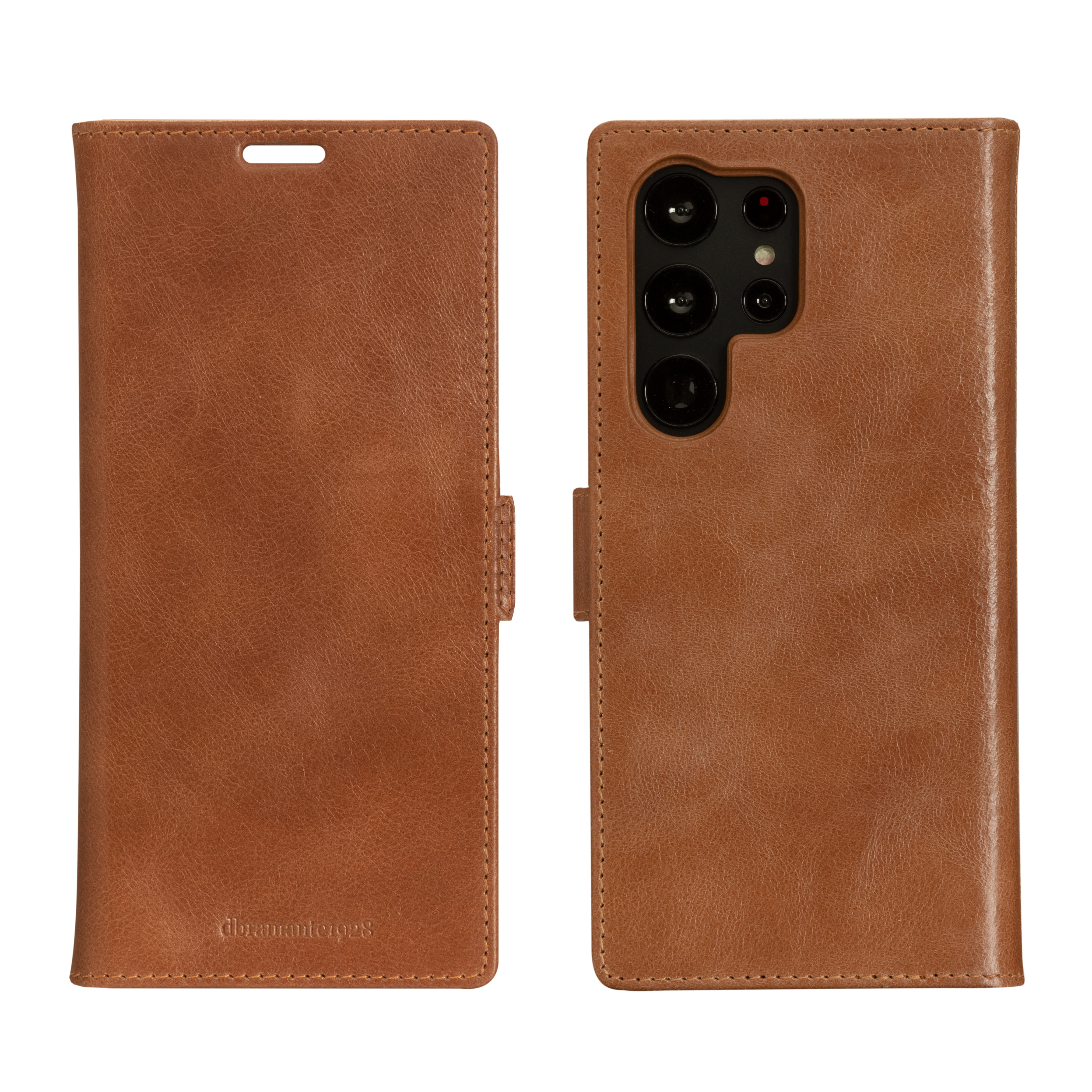 Samsung Galaxy S23 Ultra 5G 2in1 Wallet Case Echtleder Tasche mit RFID Schutz Lynge (LYSUGT001765) - Tan