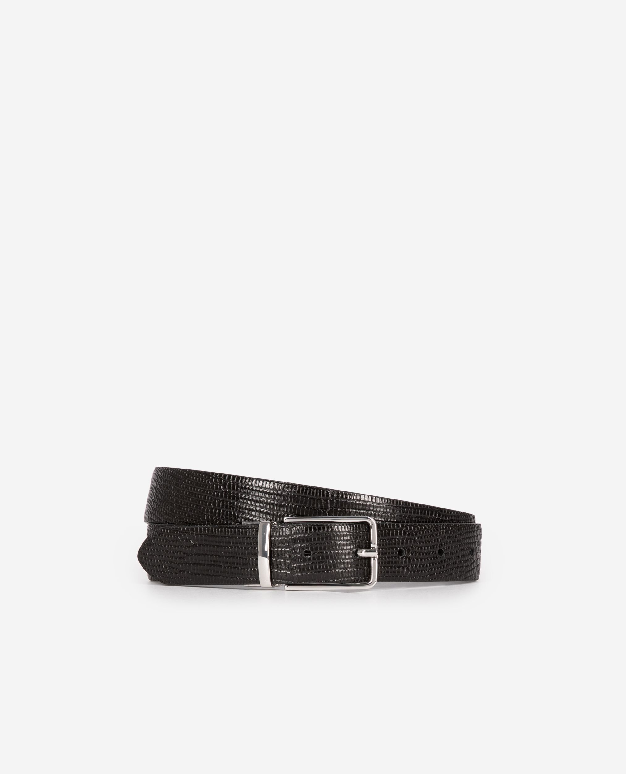 Ceinture réversible en cuir noir