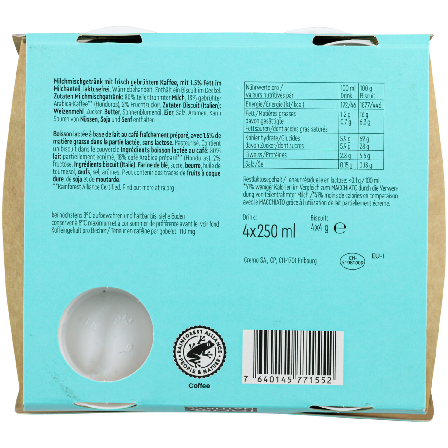 Lattesso Fit 4x250ml