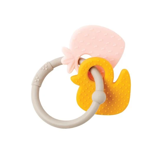 Anneau de dentition silicone   Fraise/Canard        de               Nattou