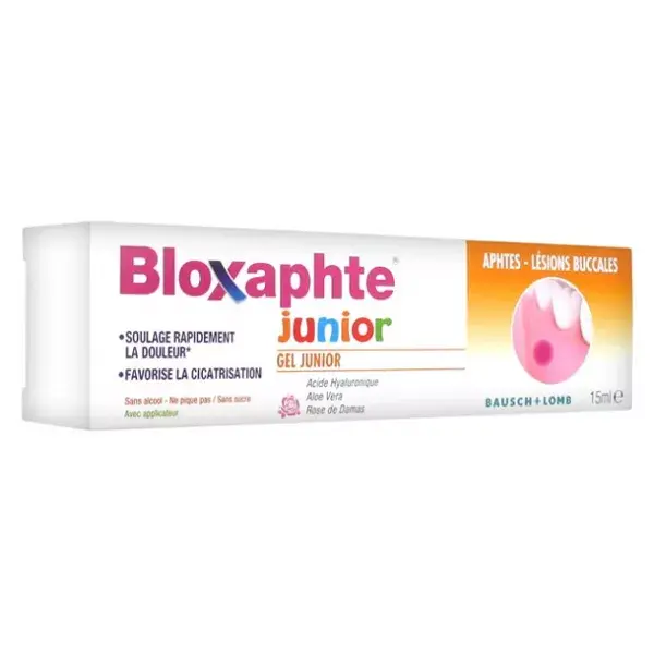 Bausch & Lomb Bloxaphte Gel Junior para Aftas e Lesões Bucais 15ml