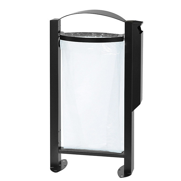 ROSSIGNOL Corbeille vigipirate sur pied arkea - 60 L - avec cendrier 3l - gris manganese