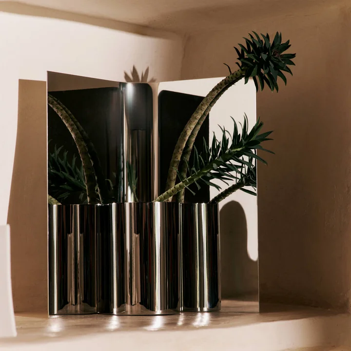 Ferm Living - Eddy Vase, H 29 cm, Edelstahl poliert