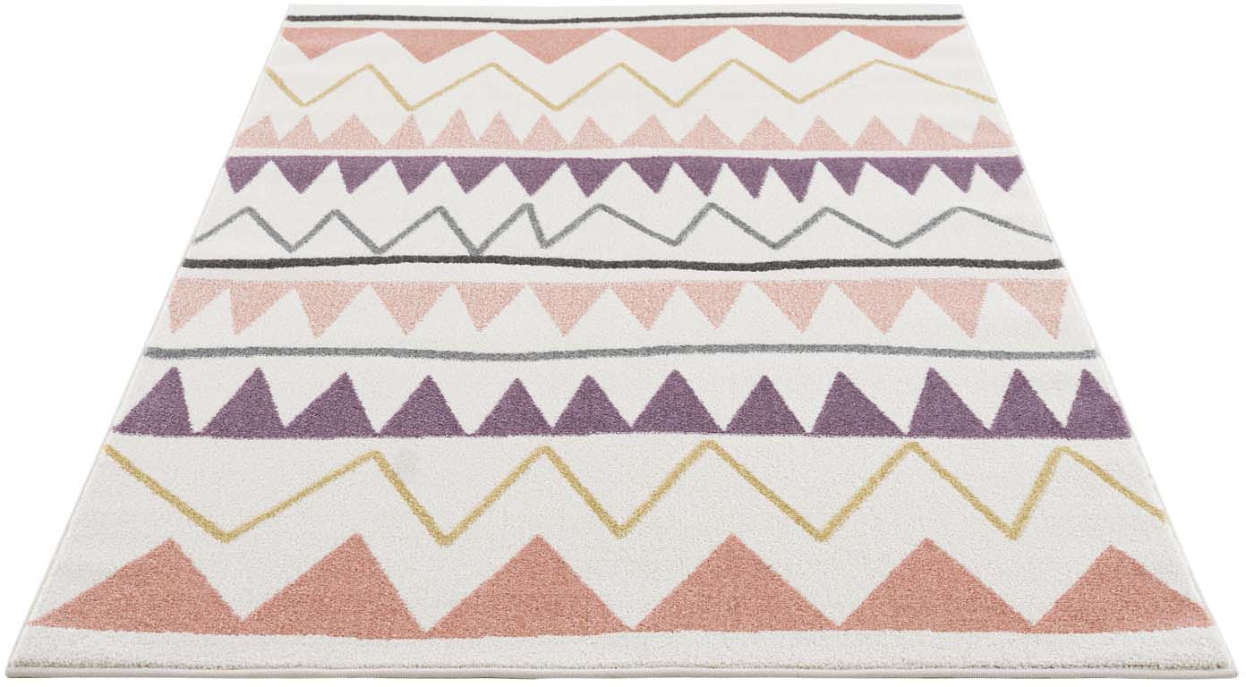 Carpet City Kinderteppich »Anime9382« rechteckig 11 mm Höhe Spielteppich, Zickzack, Weicher Flor, Pflegeleicht, Kinderzimmer