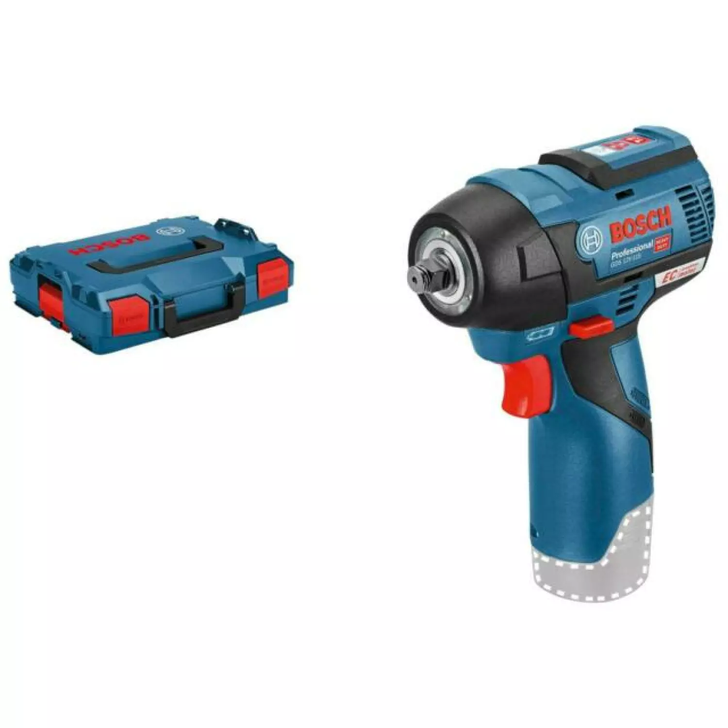 Bosch GDS 12V-115 12V Li-Ion Accu slagmoersleutel body in L-Boxx - 115Nm - 3/8