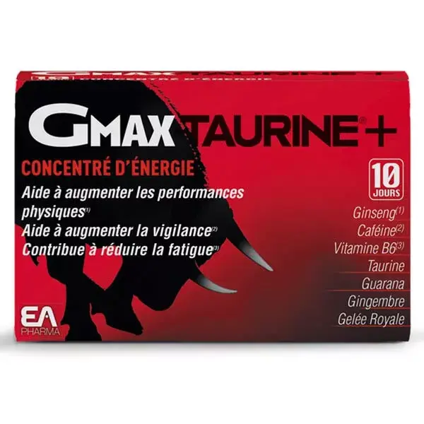 Granions EA Pharma GMax Taurine+ Concentrado Energético Sabor Laranja 30 ampolas