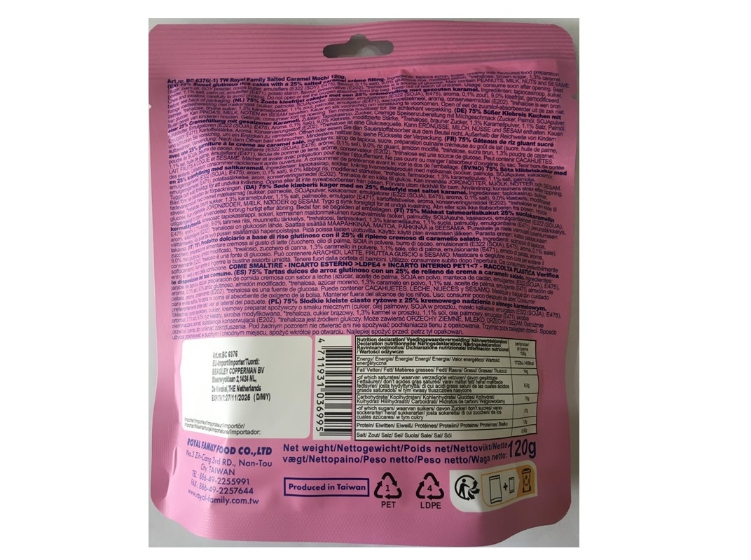 MOCHI ROYAL FAMILY CARAMELO SALGADO 120G