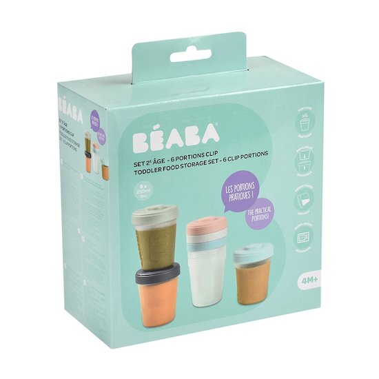 Set 2ème âge 6 Portions clip 250 ml   de               Béaba
