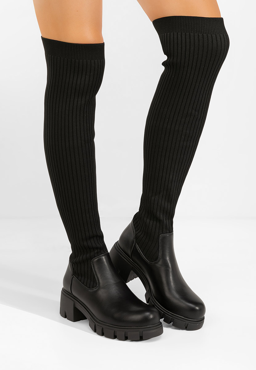 Bottes chaussettes noires Noriva