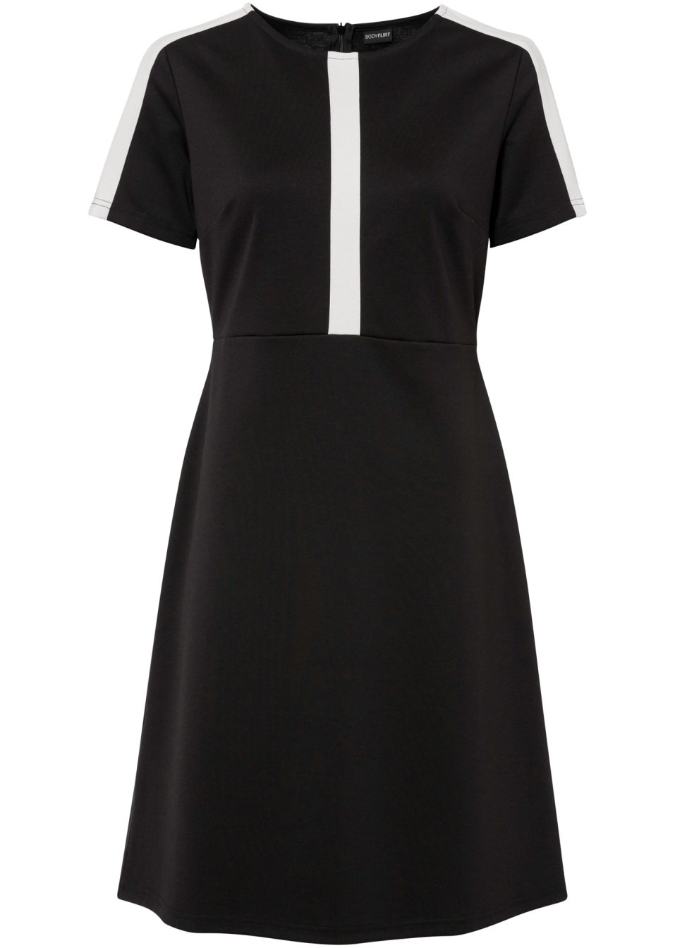 Robe en jersey à rayures contrastantes