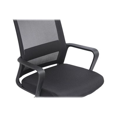 Fauteuil de bureau LIBERTY 02 - accoudoirs fixes - appui-tête réglable - noir