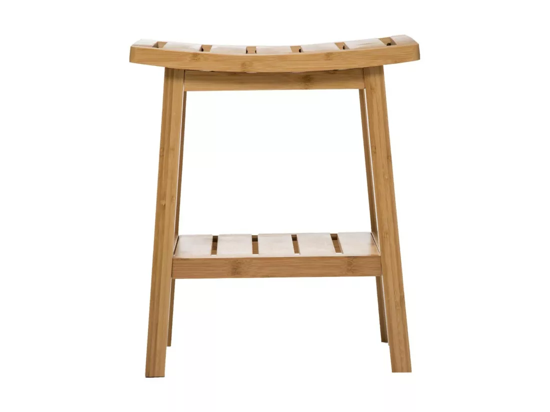 Tabouret d'appoint avec petit rangement en Bambou