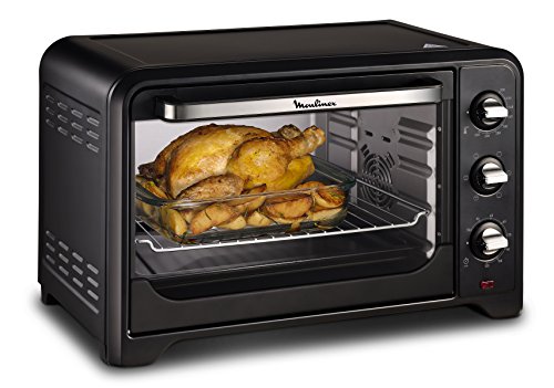 Moulinex Optimo OX484810   Four à convection de 39 L, 6 modes de cuisson avec thermostat jusqu'à 240 ° et minuterie jusqu'à 120 minutes, plaque de cuisson et grilles réversibles, design compact : 127.38: Cuisine et Maison