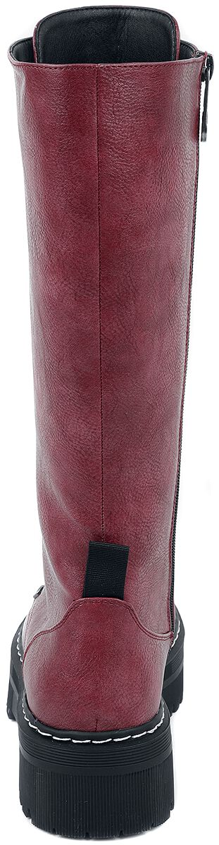 Bottines Lacées Rouge Sombre | Black Premium by EMP Bottes