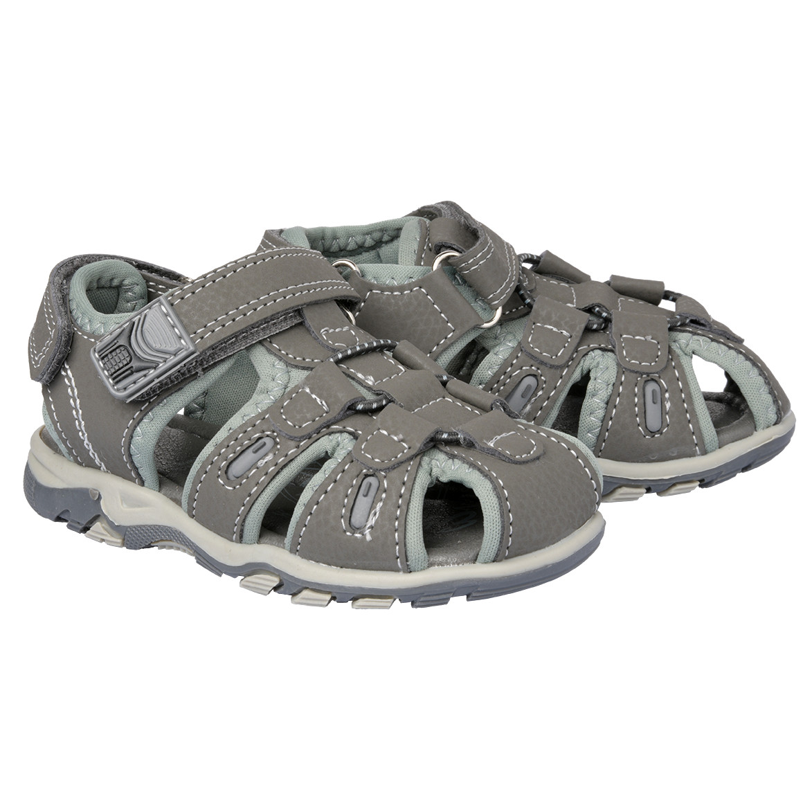 Topomini Baby Sandalen mit Klettverschluss dunkelgrau