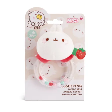 NICI Rasselring MOLANG 11cm auf Header Karte
