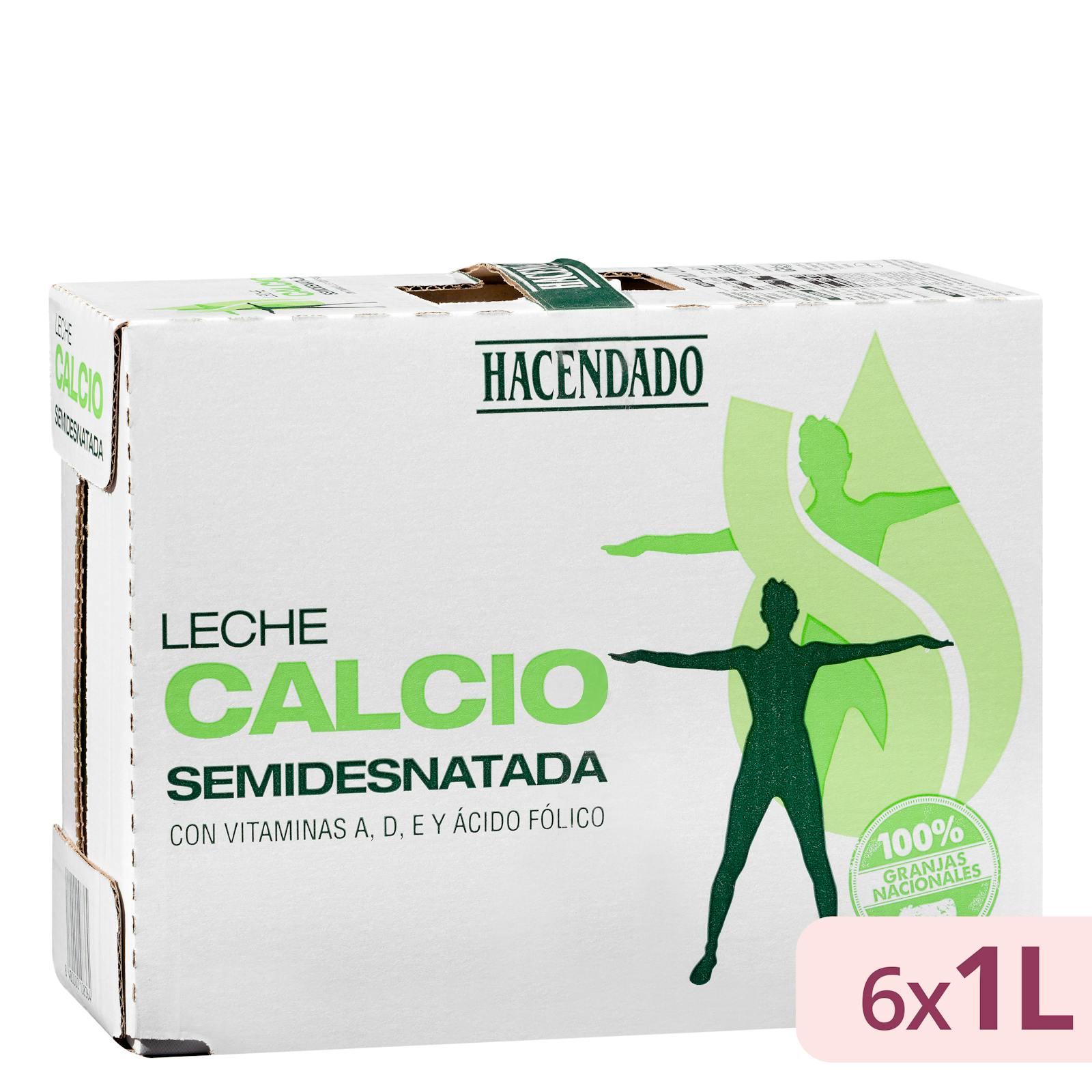 Lait demi-écrémé Hacendado calcium