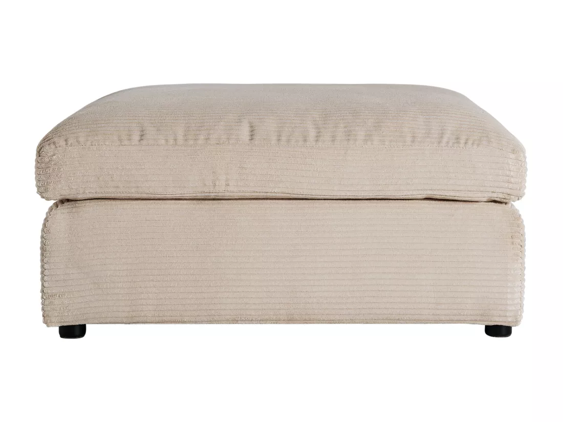 Repose- pied en polyester crème 88x88x42 cm