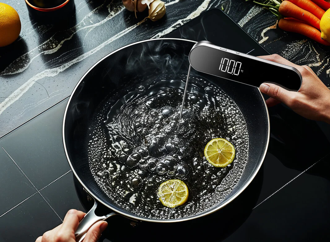 InstaProbe Core Fleisch Thermometer Grill Braten Thermogerät Smartes BBQ Messgerät (10004) - Silber