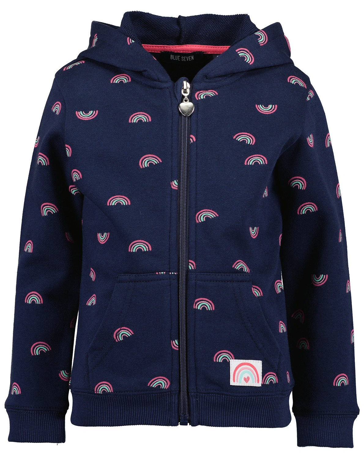 Kapuzen-Sweatjacke RAINBOWS AOP in blau