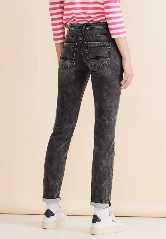 Casual Fit used Jeans - black knit washed