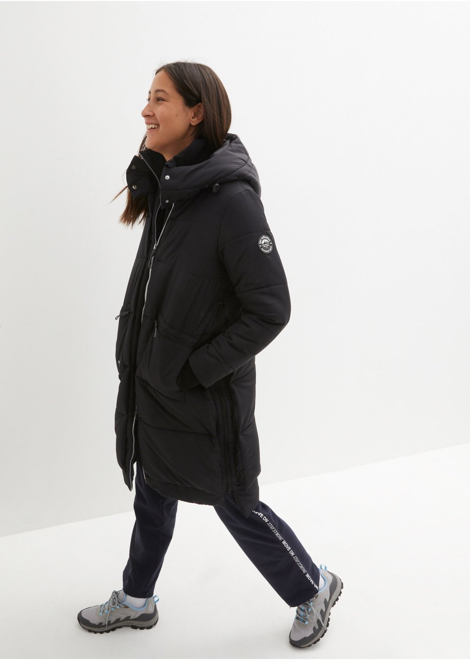 Manteau fonctionnel matelassé style layering