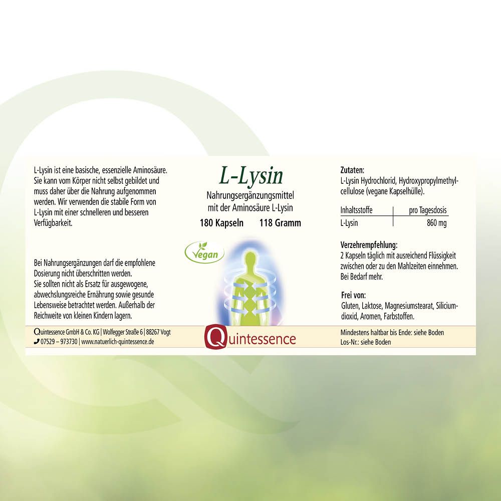 L-Lysin Kapseln von Quintessence