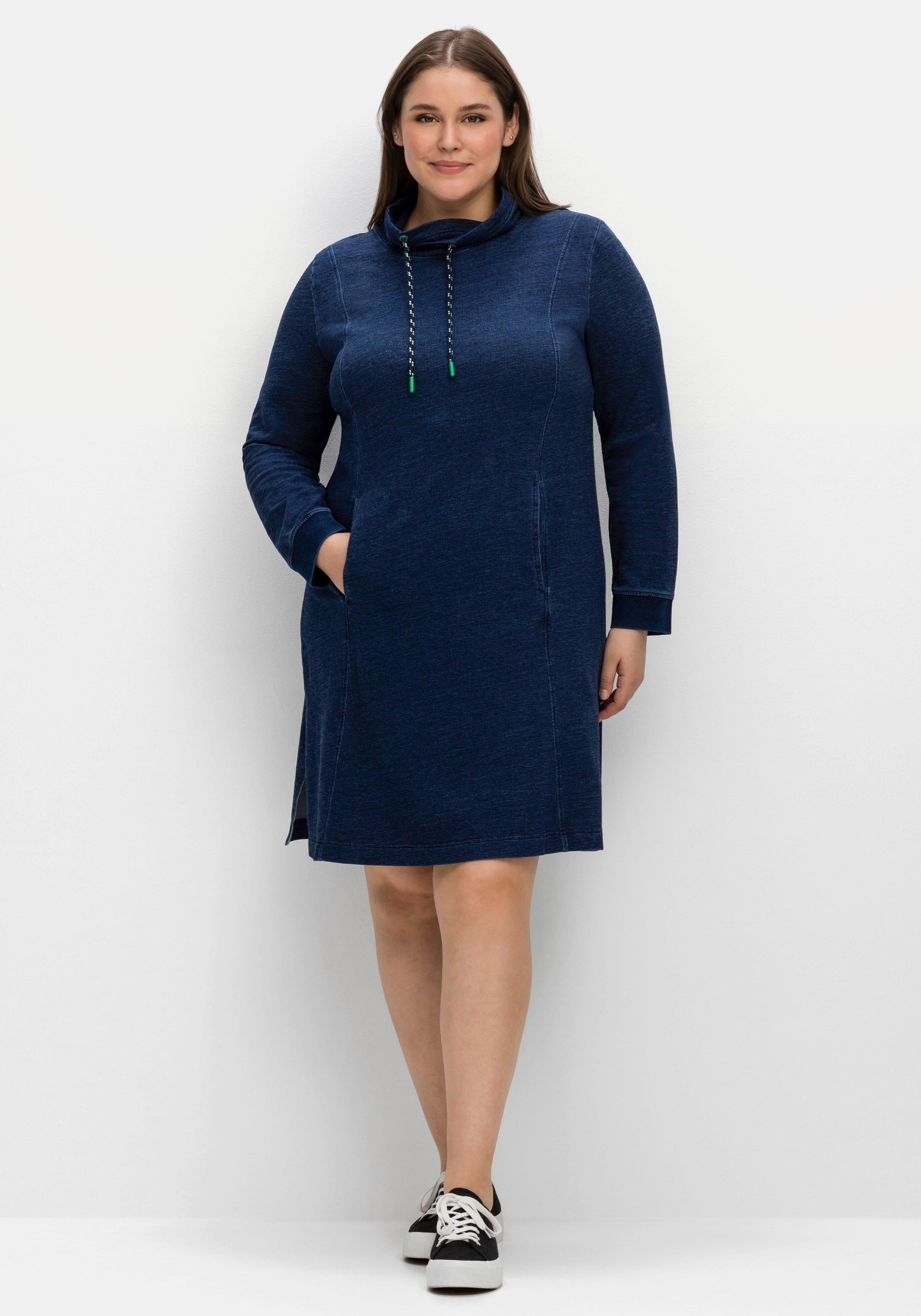 Kurzes Sweatkleid in Denim-Optik
