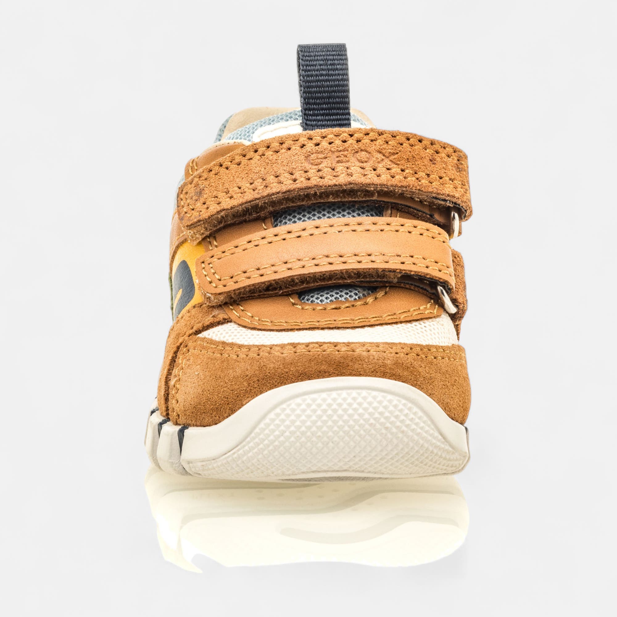 Sneakers Bébé garçon en cuir cognac
