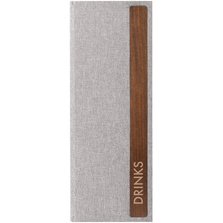 Carte de boissons avec imprimé, 1/2 A4, gris foncé