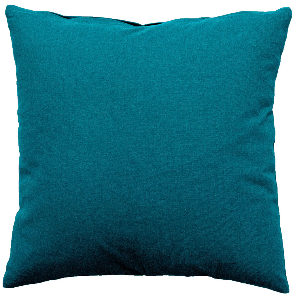 Coussin PANAMA en coton bleu canard 60x60cm