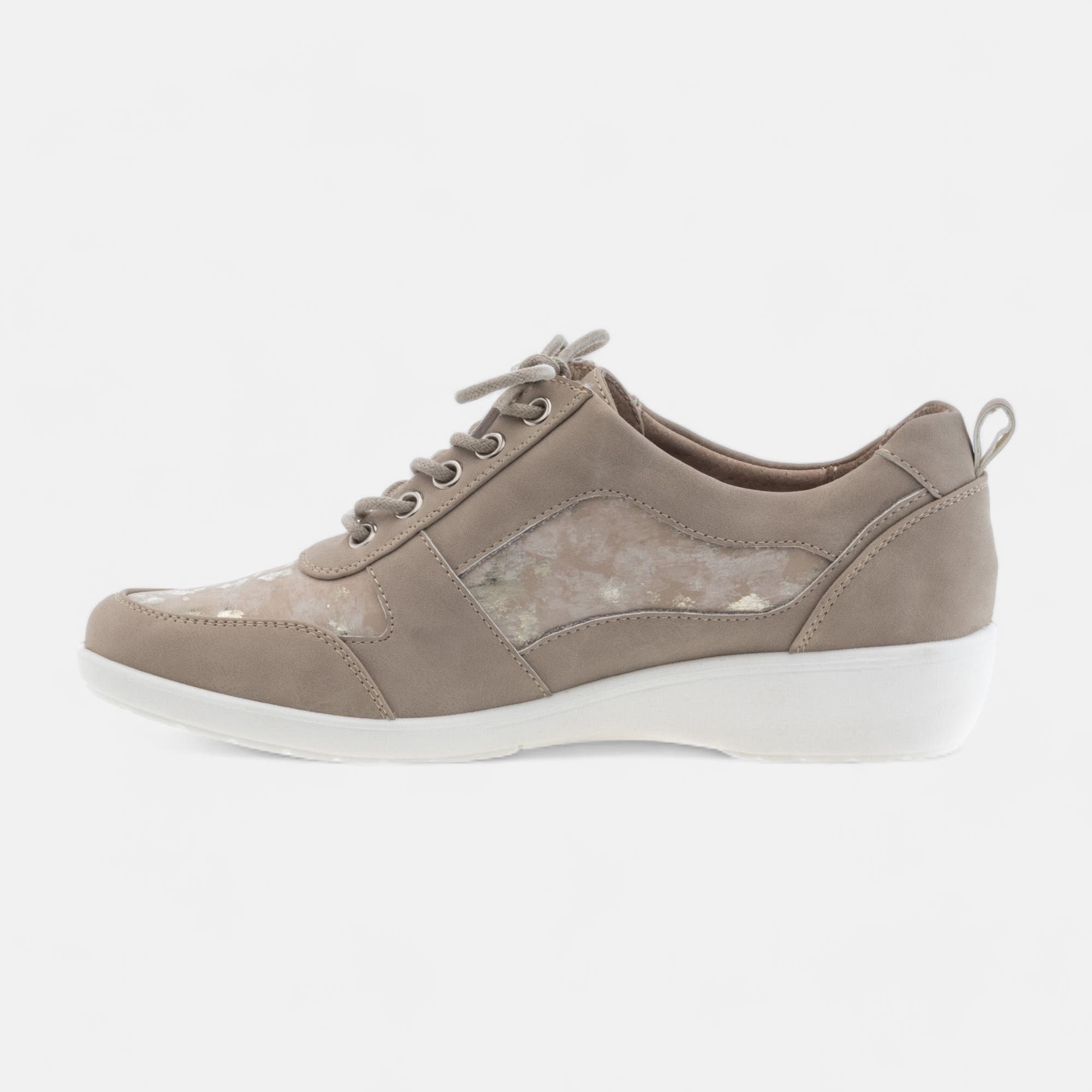 Derbies pieds sensibles Femme beige