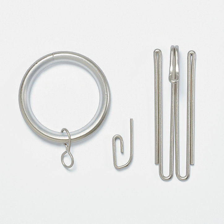 Accessoires de fixation à rideaux GoodHome Athenes argent