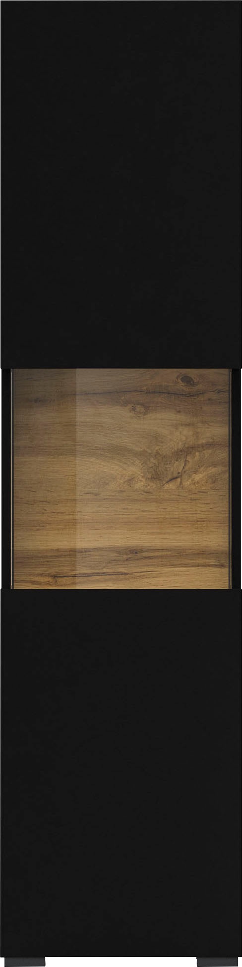 INOSIGN Vitrine »Ava, Breite 36 cm, hängend und stehend montierbar« moderne grifflose Vitrine, Hochschrank mit Eckverglasung