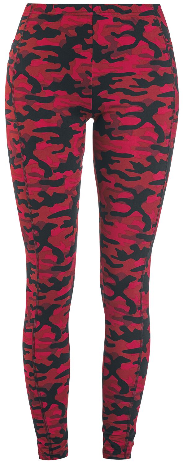 Leggings Rouge Camouflage Avec Poches Latérales | Rock Rebel by EMP Legging