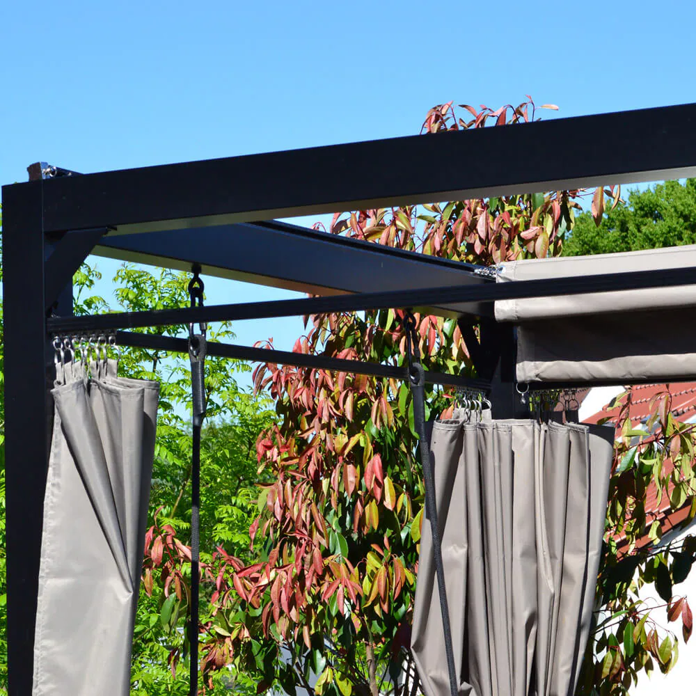 Home Deluxe Pavillon Provence mit Bett in Rattan-Optik