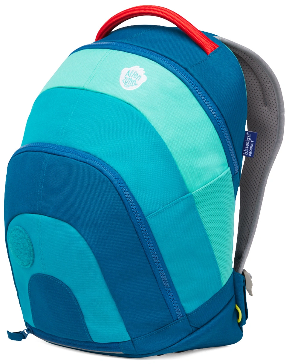 Kinderrucksack DAYDREAMER – HAI (36x26x13) in grün/blau