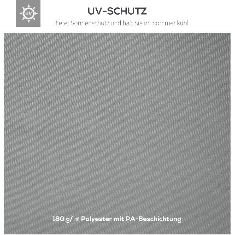 Outsunny Pavillondach für 3 x 4 m Grundflächen hellgrau