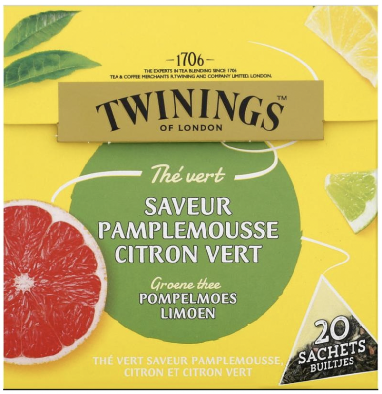 Twinings Groene Thee Pompelmoes Citroen Limoen 20 Stuks