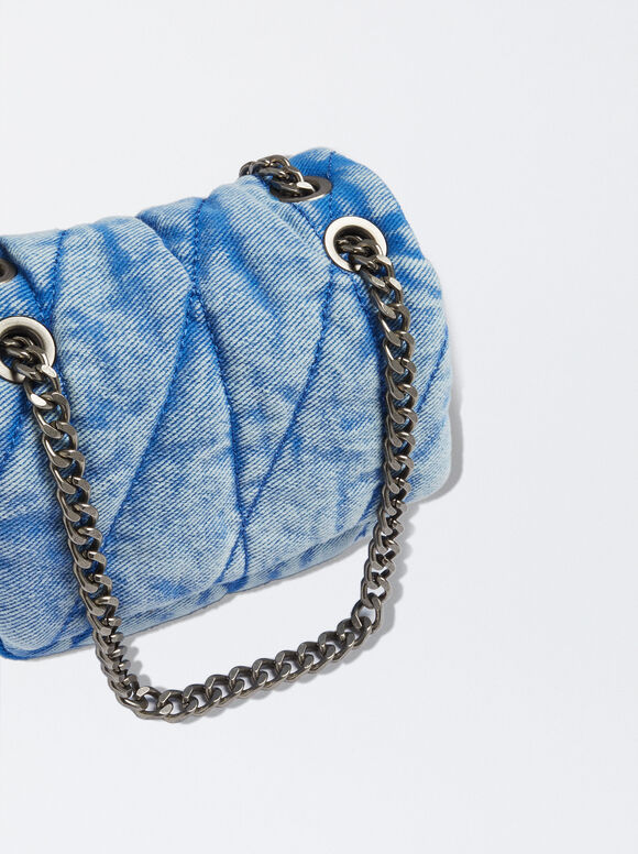 Bolsa transversal de jeans - Azul