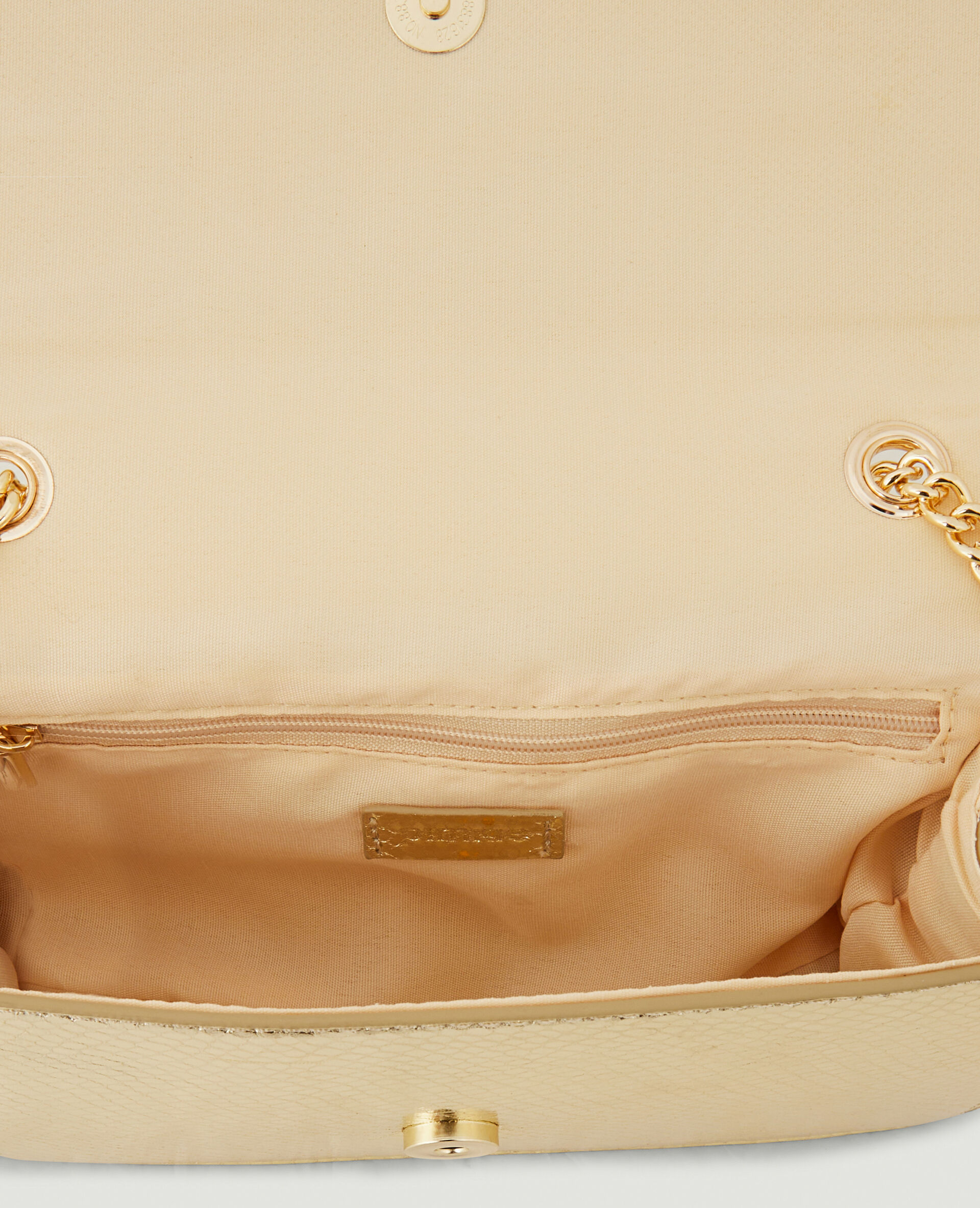 Sac rigide effet serpent - Doré