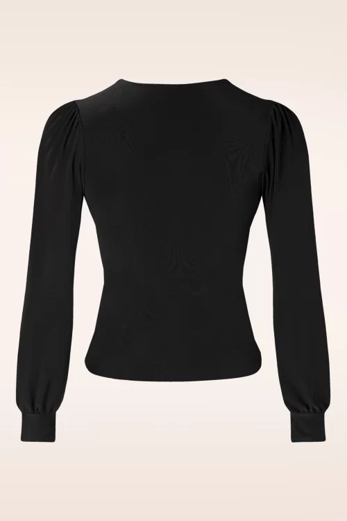 Vintage Chic for Topvintage Ella slinky top in zwart
