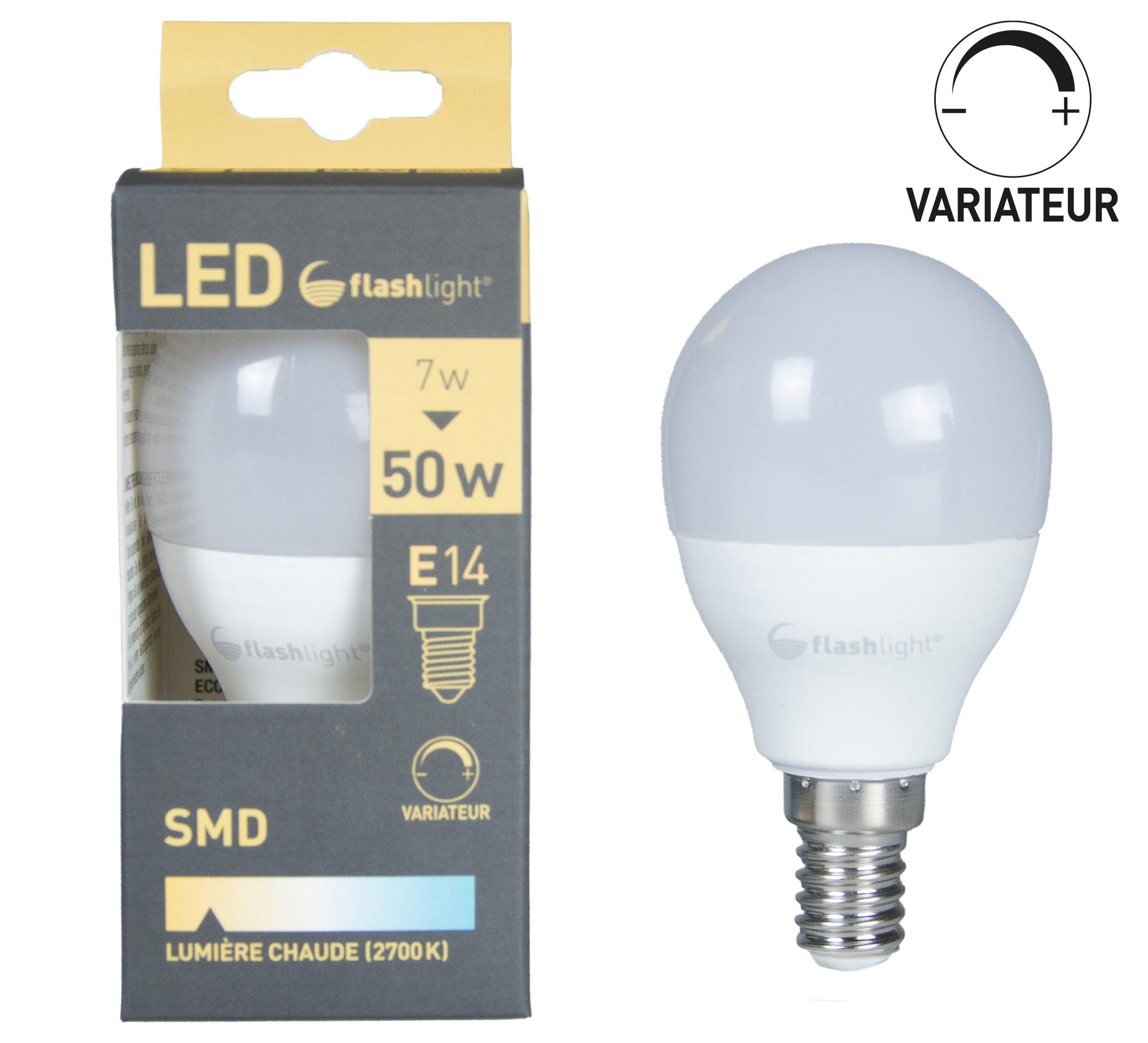 AMPOULE LED BOULE E14 7W AVEC VARIATEUR