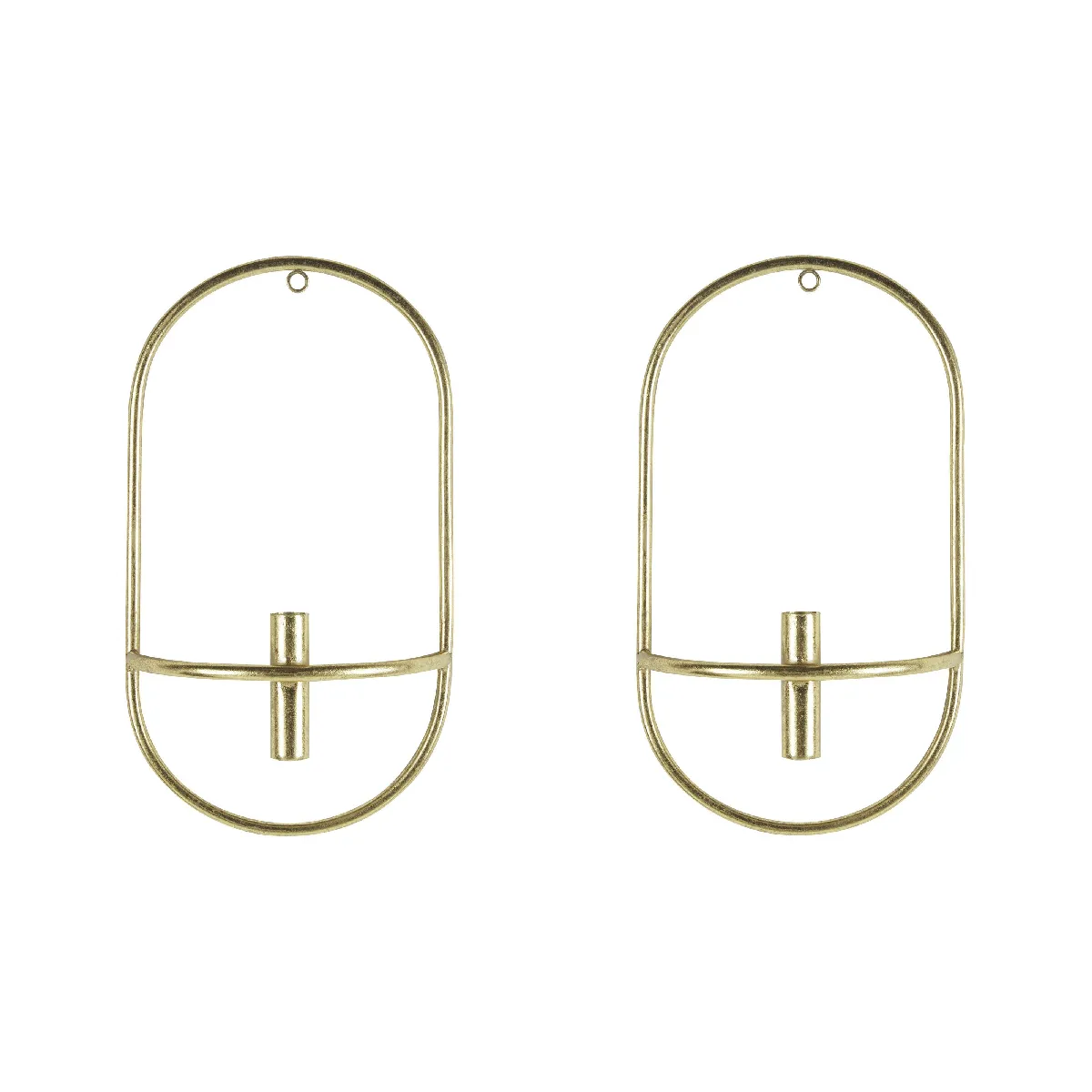 Beliani Bougeoir CAVIANA Doré (Set de 2)