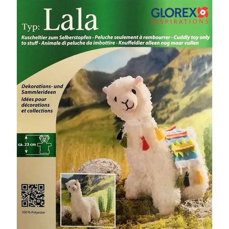Glorex Kuscheltier Lama 23 cm weiss zum Selberstopfen